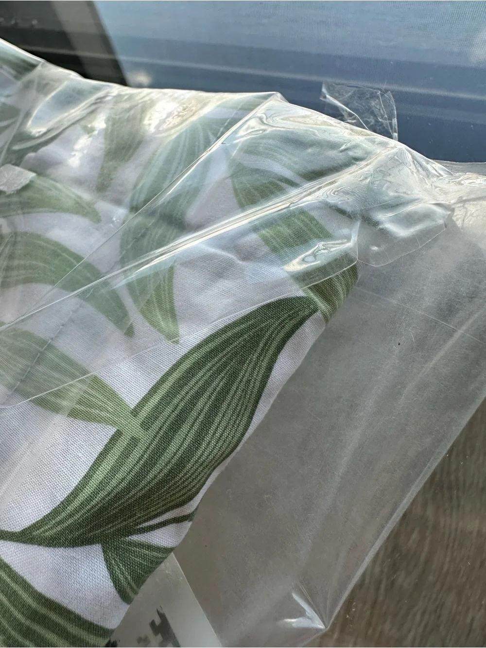 THE COMPANY STORE Tulum Leaf Cotton Percale King Sham Moss Green MSRP $40